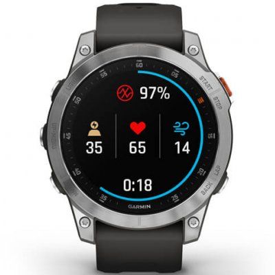 Hodinky Garmin Epix Silver/Gray Silicone Band (010-02582-01)