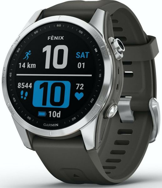 Hodinky Garmin Fenix 7S 010-02539-01 Silver / Graphite Band